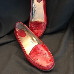 Cole Haan Meadow Moc red loafers